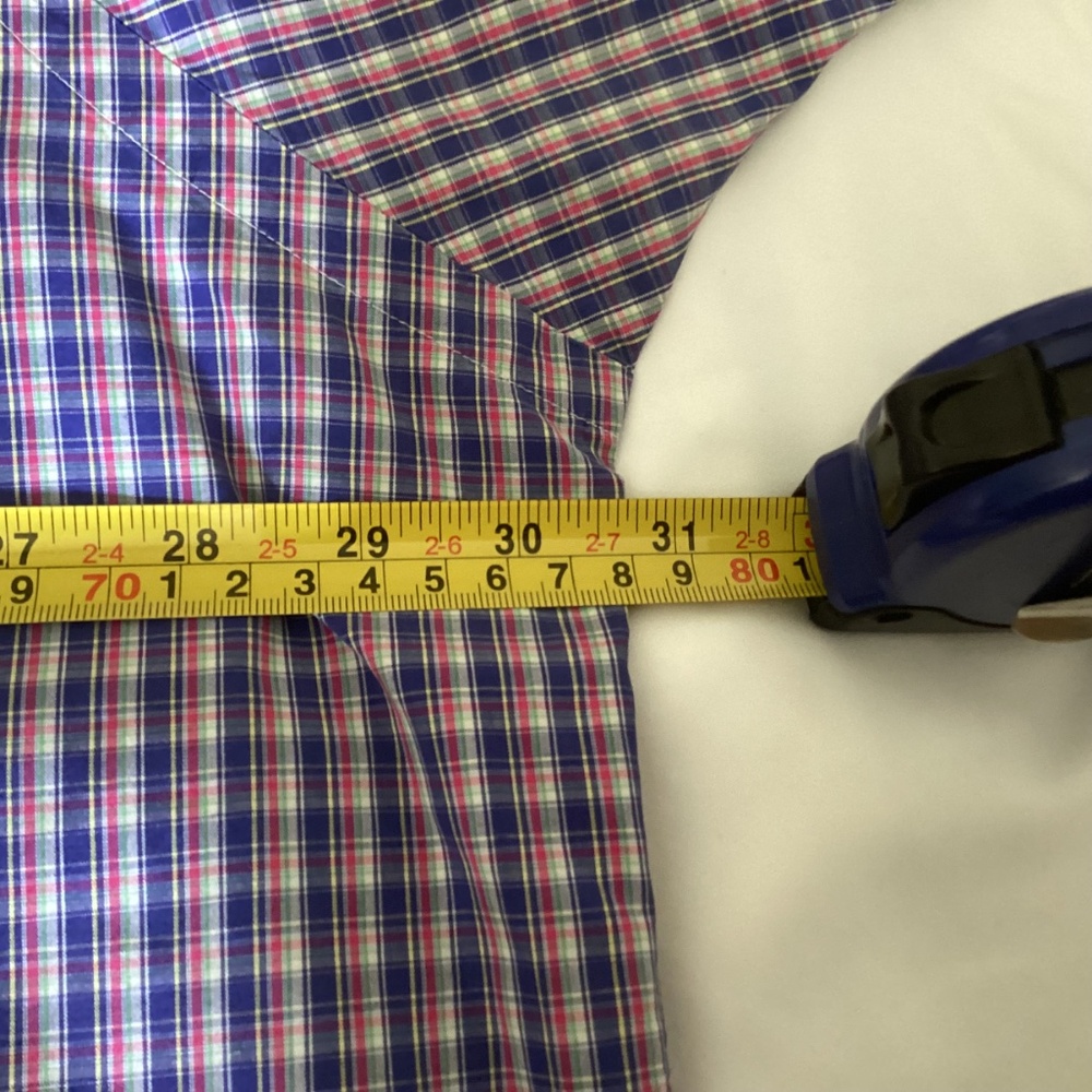 MENS Ralph Lauren Button Down Short Sleeve Plaid Multicolor Shirt Size 3XB EUC - Picture 5 of 8